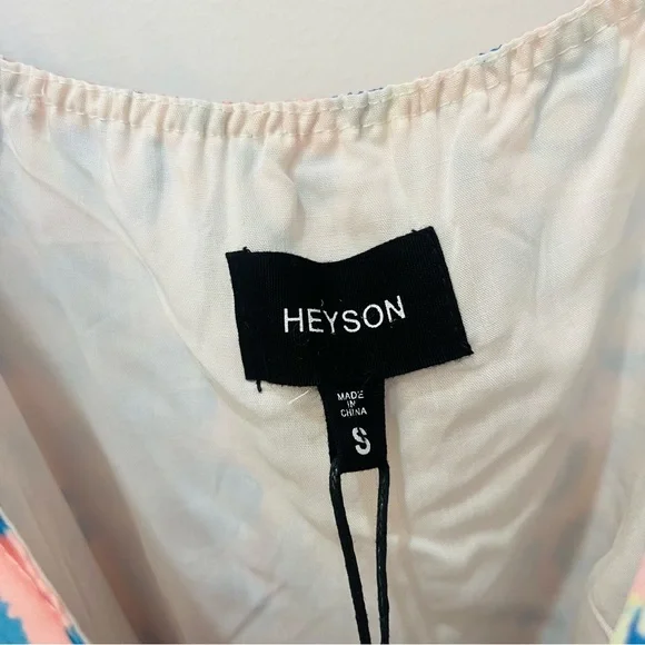 NWT HEYSON Blouse Tank Cami Large Satin Spaghetti Strap Pink Sz small - Picture 2 of 6